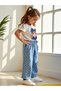 Kids Blue Polka Dot Printed T-Shirt and Wide Leg Pant Pack of 2 - 2