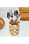 Bamboo Utensil Holder, Cutlery Organizer, Kitchen Countertop Silverware Storage Rack, Wooden Utensil Caddy for Cooking Tools - 2