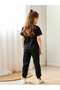Kids 2pcs Graphic Print Short Sleeve T-Shirt and Jogger Pants - 4