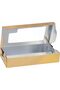 Disposable Sweet Box, Gift Party Aluminium/Gold Window 25x10cm, 5 Pieces - 2