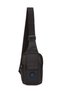 Black Unisex Linen Waist and Cross Shoulder Bag with Phone Compartment Chest Travel Daily Bodybag - 5
