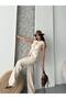 Women's Top and Bottom Set Stylish Button Detail Premium Vest Pants Two-Piece Suit - 4