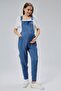 Johana Maternity Linen Salopet - Blue - 3