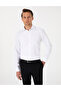White Slim Fit Long Sleeve Dobby Shirt 50307108-Vr013