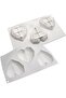 Silicone Cake Pastry Jelly Chocolate Candle Soap Epoxy Mold Diamond Heart - 4