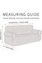 High Stretch 2 Seater Sofa Cover 140-175cm Size Black - 2