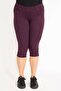 Women's Large Size Plum Leggings with Front Decoration and Back Pockets 65n35202 - 6