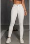 White Summer Skinny Leg High Waist Stretchy 1 Size Collects Daily Jean Ankle Length