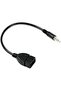 كابل صوت AUX مقاس 3.5 مم إلى محول USB 2.0 لمشغل MP3 متوافق مع السيارة، 15 سم - أسود - 6