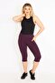 Women's Large Size Plum Leggings with Front Decoration and Back Pockets 65n35202 - 4