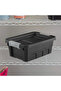 Latch Closure Rectangular Stacker Storage Tote 4 Gal - 5