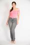 Women's Gray Large Size Lycra 5 Pocket Jeans 65N36394 - 5
