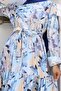 Patterned Hijab Dress Blue 544 - 3