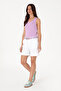 Women's White Woven Shorts 50309125 -Vr013 - 2