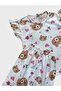 Girl's Cotton White Teddy Bear Patterned Short Sleeve Shorts Summer Pajama Set - 3