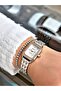 Ferrucci̇ Square Stone Rose Silver Metal Woman Wristwatch - 2