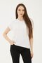 Folding Sleeve Zero Collar Ecru Women's Bluz 0194-2Y5 - 4