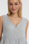 Muslin Avlonya Dress - Midi Dress with Straps - 3010 - 6
