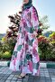 Gardenia Patterned Summer Dress – Pink