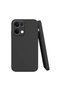 Oppo Reno 13 Compatible Silicone Case - Flexible Pastel Color Cover with Camera Protection - Black