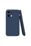 Oppo Reno 13 Compatible Silicone Case - Flexible Pastel Color Cover with Camera Protection - Navy Blue