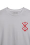 Unisex Grey T-Shirt Berserk Anime Dry Head Skull Sword and Magic Guts Minimal Front Printed Tee Shirt - 2