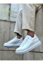 Ba0547 Thick High Sole White Lace-Up Sports Men's Shoes - 3