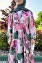 Gardenia Patterned Summer Dress – Pink - 6