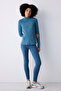 Petrol Color Finger Detailed Running Jacket