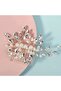 Alexa Handmade Promise Engagement Wedding Wedding with Pearls and Zircon Stone Elegant Bridal Hair Accessory - 3