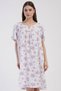 Women's Plus Size Short Sleeve Pink Nightgown 100% Cotton - 2