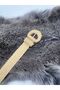 Beige wicker women's belt - 3