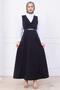 Belted Buttoned Gilet Black Hm2741