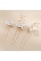 Lanthe Handmade Leaf and Flower Detailed Promise Engagement Wedding Wedding Elegant Bridal Hair Accessory - 3