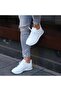 - White Leather Lace-Up Men's Casual Shoes 101-9005-H1255 - 2