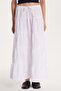 Women's Standard Fit Elastic Waist Tie White Skirt