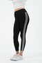 Double Stripe Sports Leggings Women's Black Sports Leggings - 3