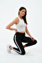 Single Stripe Athlete Leggings Women's Black Athlete Leggings - 3