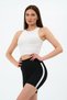 Single Stripe over the Knee Sports Leggings Women's Black Sports Leggings - 8