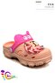 Eyeglasses Pattern Chain Eva Girl Child Beach Pool Slippers Sabo Slippers Puppy Mouth - 3
