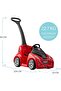 Step2 Buggy GT|Single Seater Kids Push Car with Seatbelt,Horn &Storage Trunk – Red, Ages 18 Months+ - 5