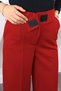 Burgundy High Waist Palozzo Trousers with Velcro Waist - 5