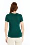 Women's Emerald Round Neck Short Sleeve Viscose Blouse - 6