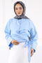 Baby Blue Tie Waist Shirt - 3