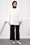 Ecru Baby Collar Balloon Sleeve Shirt - 2