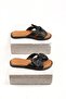 Black Genuine Leather Sole Brown Soft Genuine Leather Women's Summer Slippers - 4