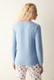 Book Patterned T-Shirt Blue Pajama Top - 4