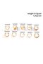 Vita 10 Pieces Gold Ring Set - 6
