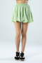 Water Green Elastic Waist Mini Skirt - 3