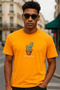 Orange Cactus Patterned T-Shirt